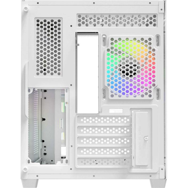 Корпус для ПК Ocypus Iota C50 Curve WH ARGB, Mini Tower, белый, под mATX, mITX, подсветка ARGB, фото 4