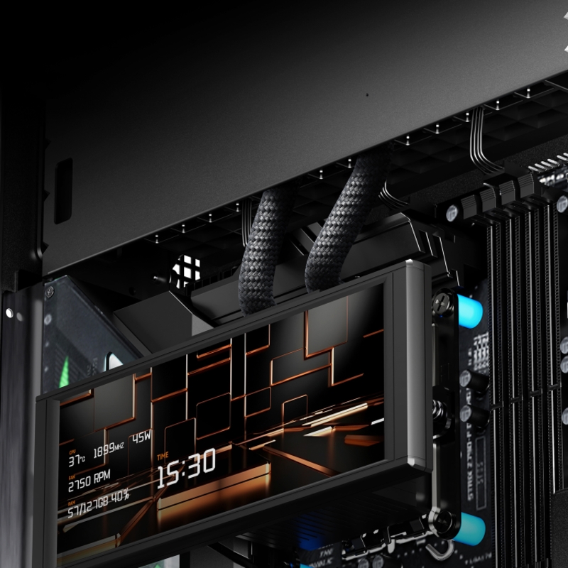Корпус для ПК Thermalright A70 Vision, Midi Tower, чёрный, под ATX, mATX, mITX, подсветка ARGB, фото 6