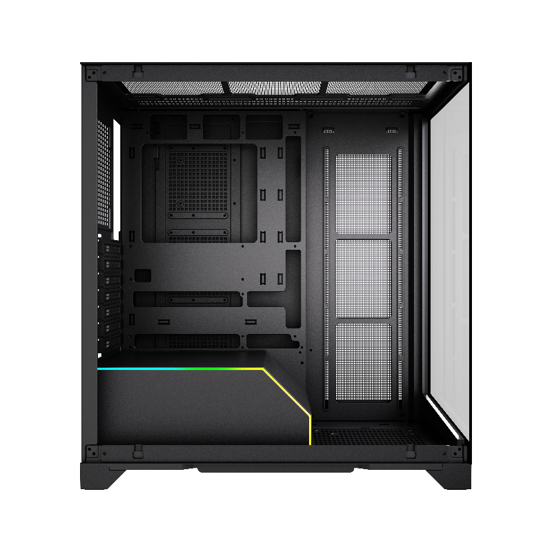 Корпус для ПК Hspd F550, Midi Tower, чёрный, под ATX, mATX, mITX, материал закалённое стекло, сталь, фото 5