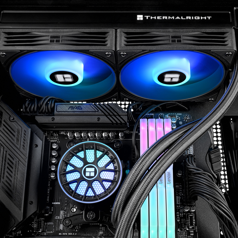 Система жидкостного охлаждения Thermalright Aqua Elite 240 V6, вентилятор 120 мм, чёрный, фото 7