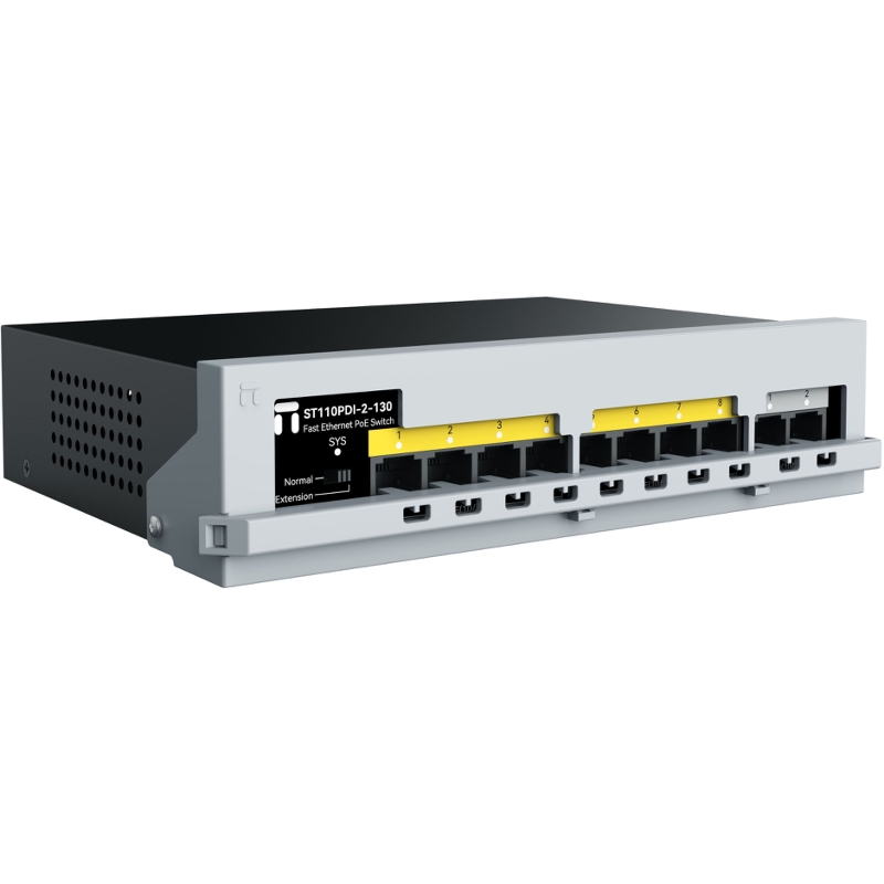 Коммутатор Netis ST110PDI-2-130 неуправляемый, 8 портов PoE+ 100 Мбит/с, 2 аплинка, 120 Вт, фото 2