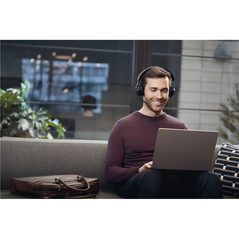Гарнитура Jabra Evolve2 65 MS Stereo с зарядной подставкой, Bluetooth 5.0, адаптер Link 380c USB-C, фото 7