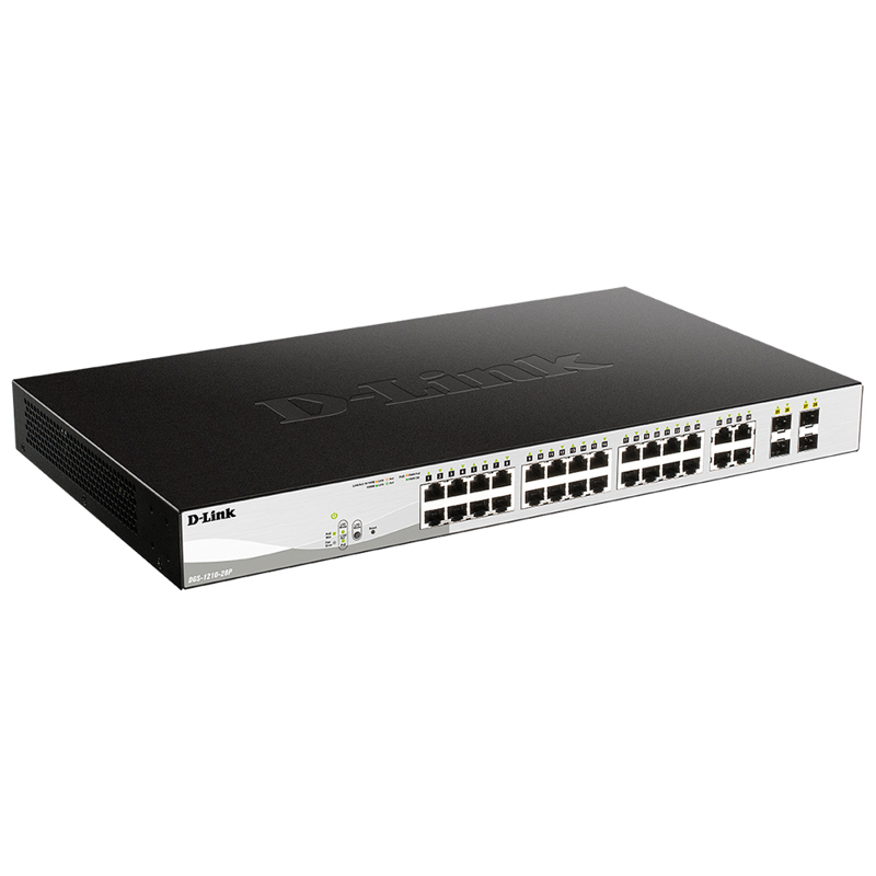 Коммутатор D-Link DGS-1210-28P управляемый L2, 24 порта PoE 1 Гбит/с, 4 комбо SFP, 193 Вт, фото 2