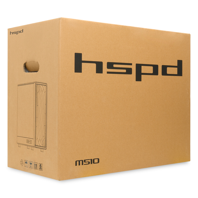 Корпус для ПК Hspd M510, Midi Tower, белый, под ATX, mATX, Mini-ITX, материал закалённое стекло, сталь, фото 13