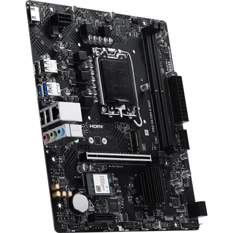 Материнская плата MSI PRO H610M-S WIFI, LGA1700, Intel H610, Micro-ATX, DDR5, фото 3