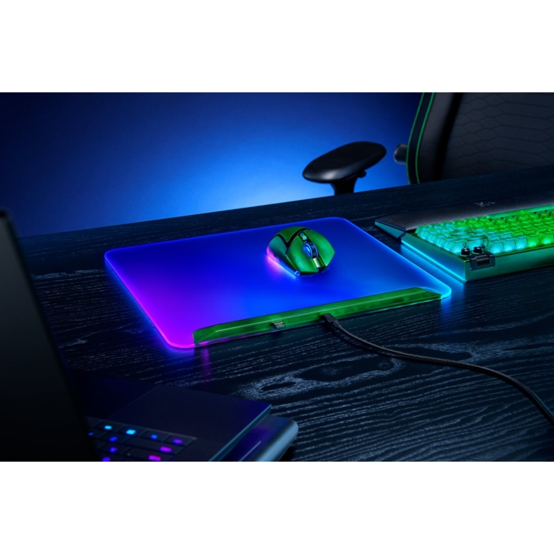 Коврик для мыши Razer Firefly V2 Pro - Phantom Green, размер L, пластик, фото 7