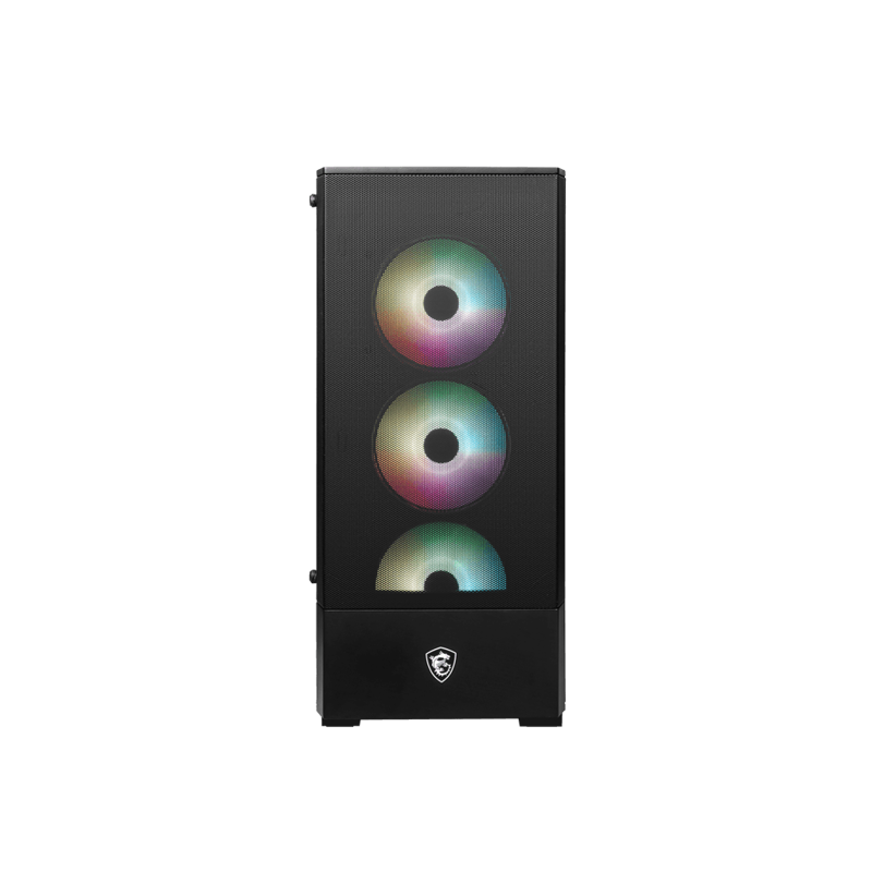Корпус ПК без блока Case MSI MAG FORGE 112R, Midi-Tower, TG, 4x120mm ARGB, 2xUSB 3.2, ATX, mATX, mITX Black, фото 2