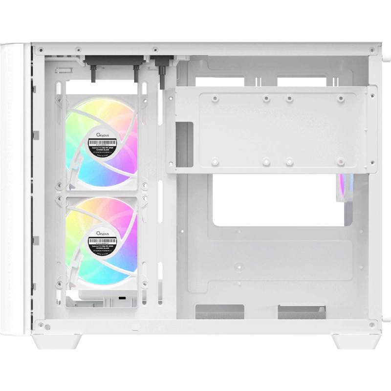 Корпус для ПК Ocypus Iota C50 Curve WH ARGB, Mini Tower, белый, под mATX, mITX, подсветка ARGB, фото 5
