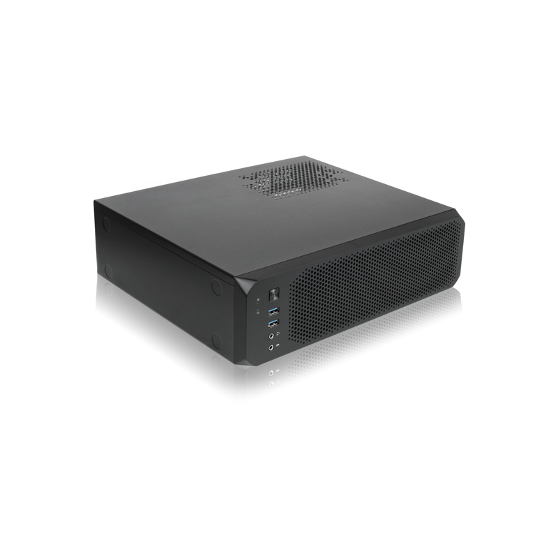Корпус для ПК Foxline FL-1004-TFX230B-85, Desktop SFF, с БП 230 Вт, чёрный, под mATX, mITX, фото 2