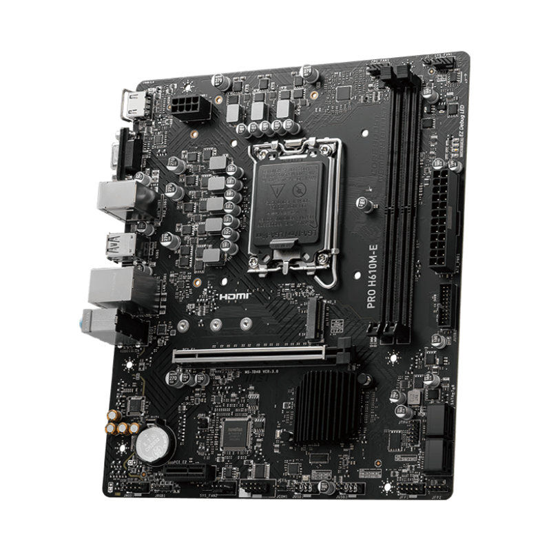 Материнская плата MSI INTEL H610 s1700, LGA1700, mATX, DDR5, DIMM, 96 ГБ ОЗУ, фото 4