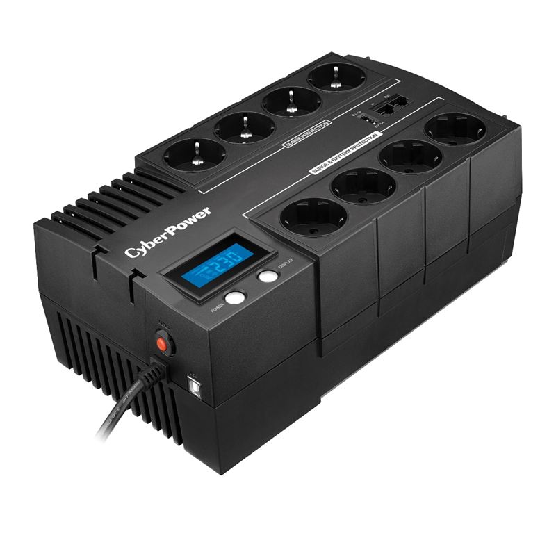 ИБП Cyberpower BR1200ELCD, 1200 ВА, 720 Вт, Line-Interactive, 8 розеток, Schuko, фото 4