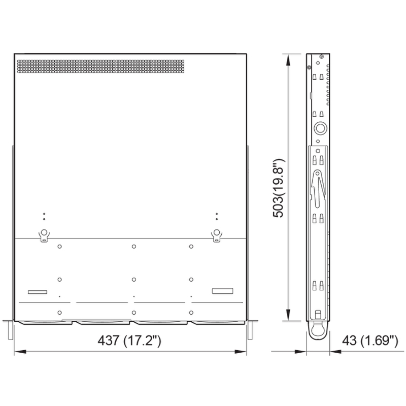 Серверный корпус 1U chassis; Mini-ITX, Micro-ATX, ATX MBs; 4 x 3.5" SAS/SATA HDD Trays; 2 x USB 3.0; 1 x COM port (Front); 1 x HF expansion slot; RPS600Wt (Ablecom CS-R11-5501P), фото 5