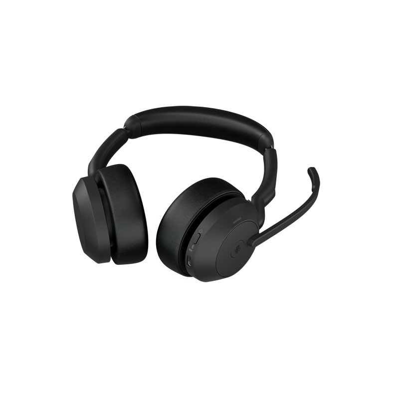 Гарнитура Jabra Evolve2 55 MS Stereo, Bluetooth 5.2, адаптер Link 380a USB-A, активное шумоподавление, фото 3