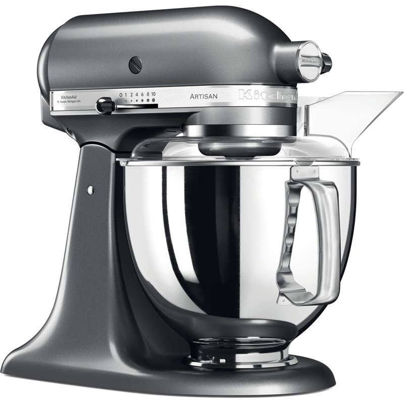 Планетарный миксер KitchenAid Artisan 5KSM175PSEMS, чаши 4,8 и 3 л, 300 Вт, серебряный медальон, фото 4