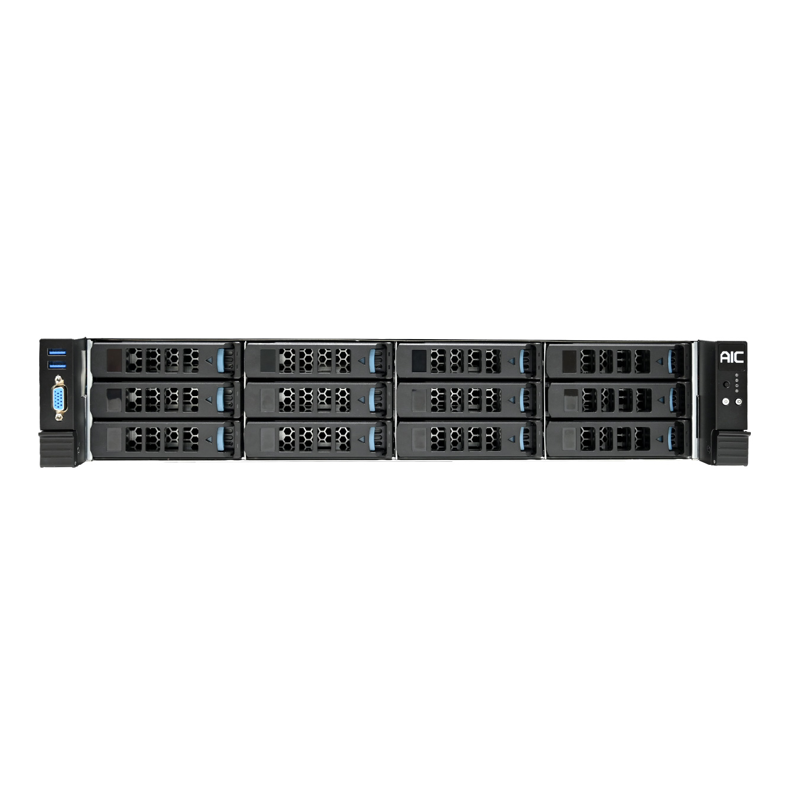 Серверная платформа 2U 12x NVMe (12-port 3.5"/2.5" PCIe Gen4 Tri-mode backplane), 2x 2.5" SATA hot-swap (rear), 4x 8038 FAN (AIC XP1-S202VA02), фото 2