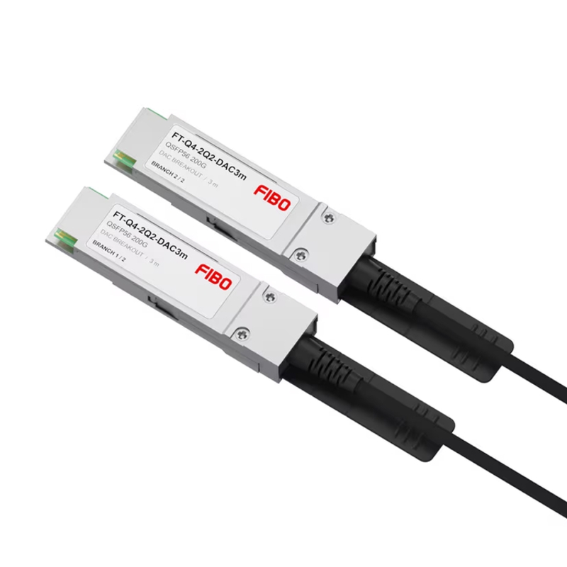 Кабель DAC FIBO FT-Q4-2Q2-DAC3m, QSFP56-DD 400 Гбит/с на 2 × QSFP56 200 Гбит/с, 3 м, фото 2