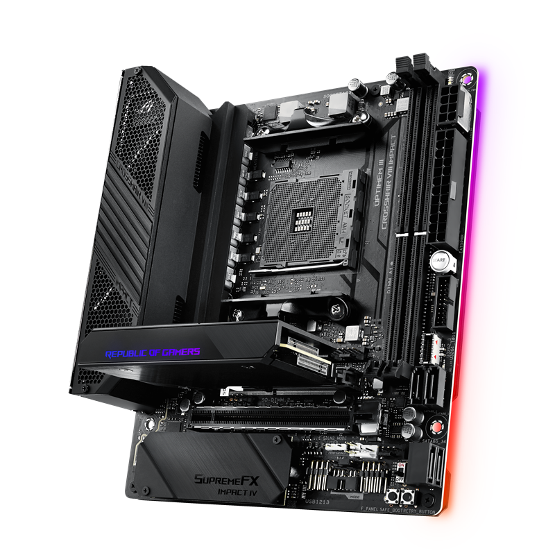 Материнская плата ASUS ROG CROSSHAIR VIII IMPACT, AM4, AMD X570, Mini-DTX, DDR4, фото 3