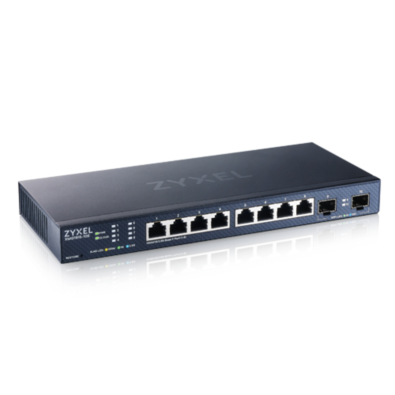 Коммутатор ZYXEL XMG1915-10E смарт L3 Lite, 8 портов 2,5 Гбит/с, 2 SFP+, без вентилятора, фото 6
