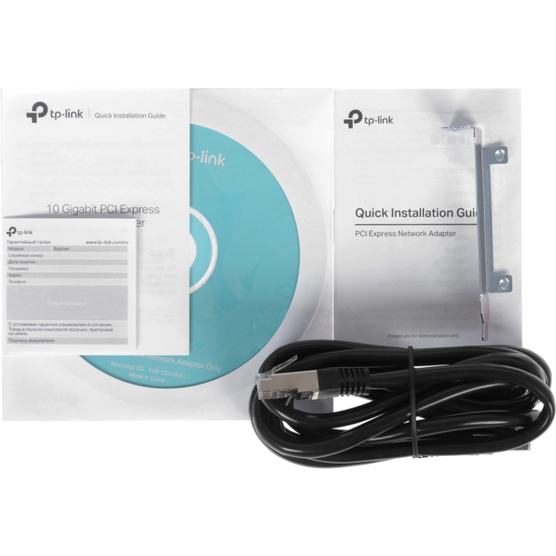 Сетевой адаптер 10 Gigabit PCI-E network adapter, 1 PCI Express 3.0 X4 interface, 1 100/1000/10000Mbps Ethernet port, come with Low-Profile and Full-Height Brackets (TP-Link TX401), фото 4