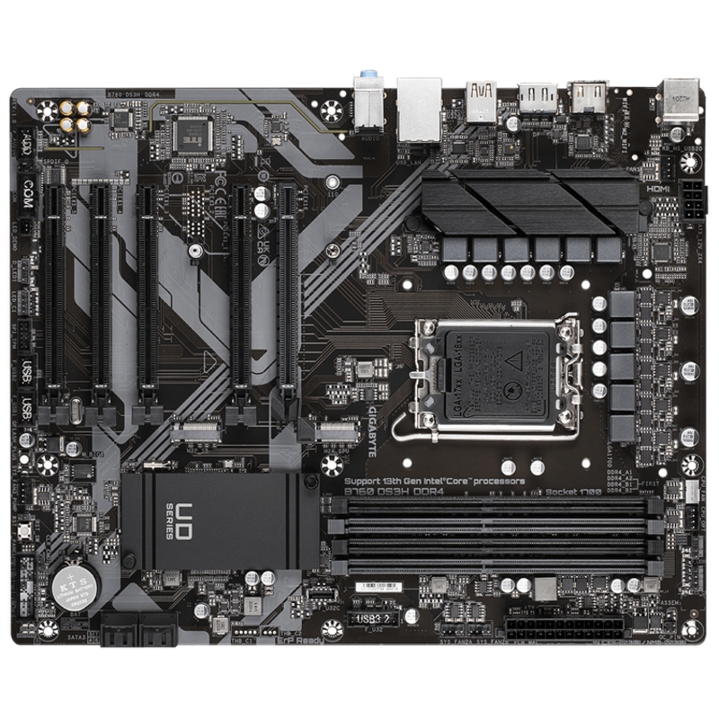 Материнская плата Gigabyte INTEL B760 s1700, LGA1700, mATX, DDR4, B760DS3HDDR4, фото 5