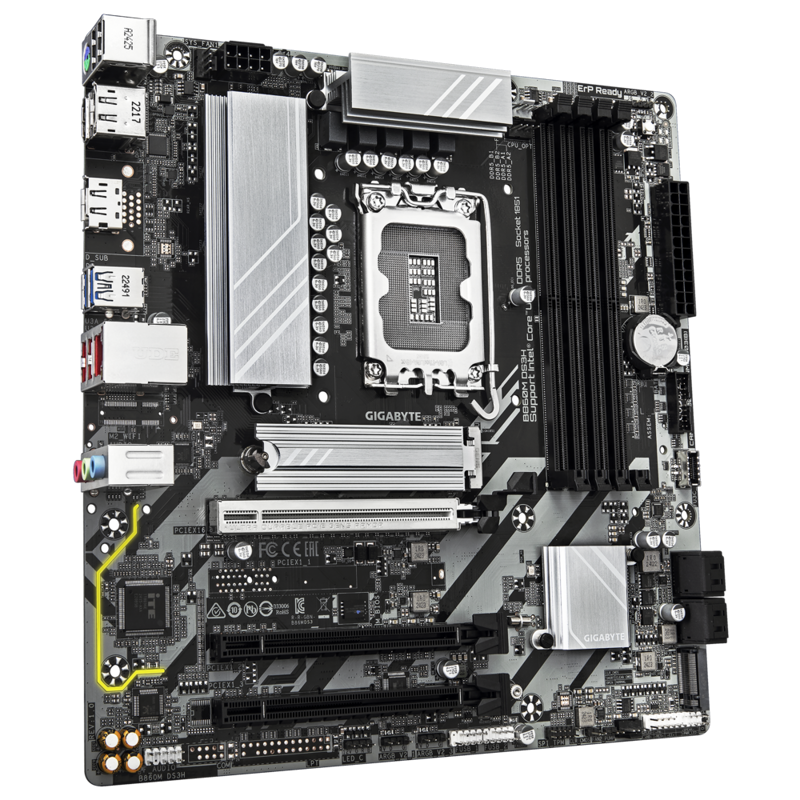 Материнская плата Gigabyte B860M DS3H, LGA1851, Intel B860, mATX, DDR5, фото 2