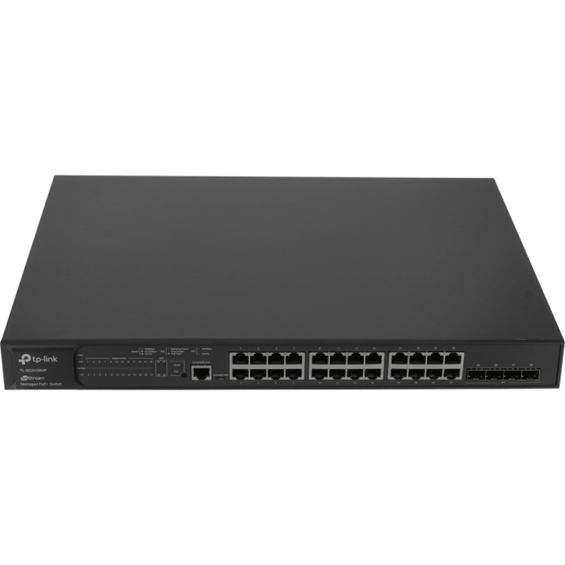 Коммутатор TP-Link JetStream SG3428MP управляемый L2+, 24 порта PoE+ 1 Гбит/с, 4 SFP, 384 Вт, фото 2