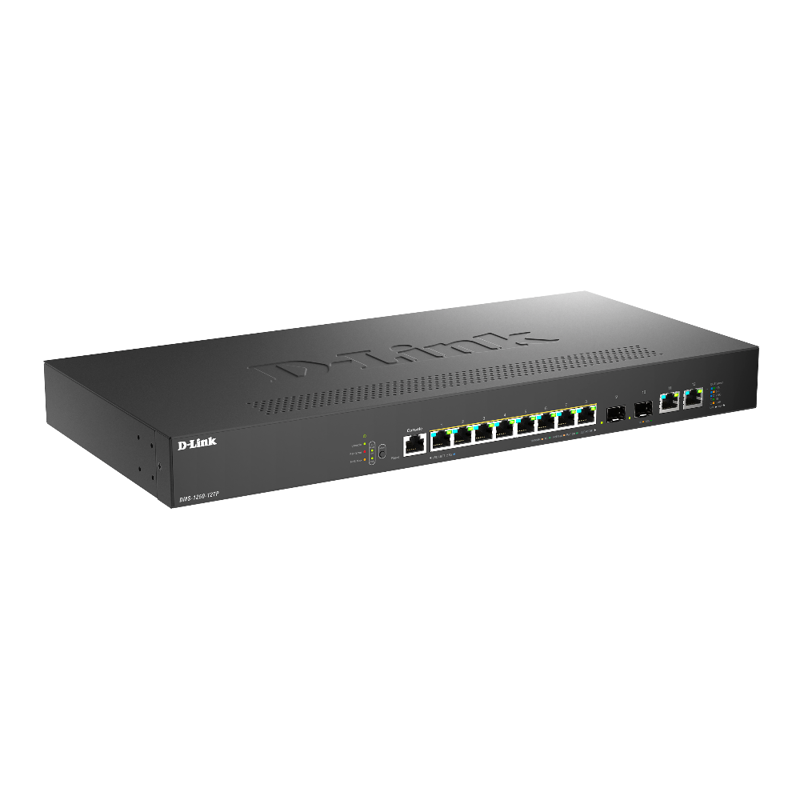 Коммутатор D-Link DMS-1250-12TP управляемый L2, 8 портов PoE 2,5 Гбит/с, 4 порта 10 Гбит/с, 240 Вт, фото 2
