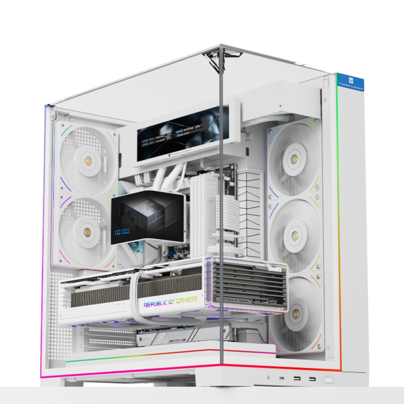 Корпус для ПК Thermalright A70 Vision FAN5-C, Midi Tower, белый, чёрный, под ATX, mATX, mITX, фото 9