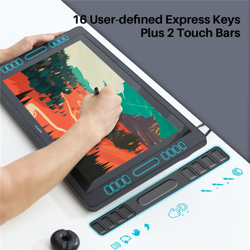 Интерактивный дисплей Сенсорный Huion KAMVAS Pro 20, 19.5 ″, 8192 уровней нажима, фото 2