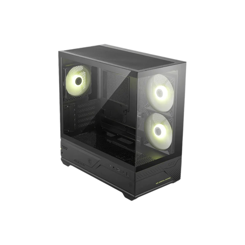 Корпус ПК без блока Case MSI MAG PANO M110R, Mini-Tower, TG, 2x140mm ARGB + 1x120mm ARGB, 1xUSB-A 3.0 + 1xUSB-C, mATX, mITX Black, фото 2
