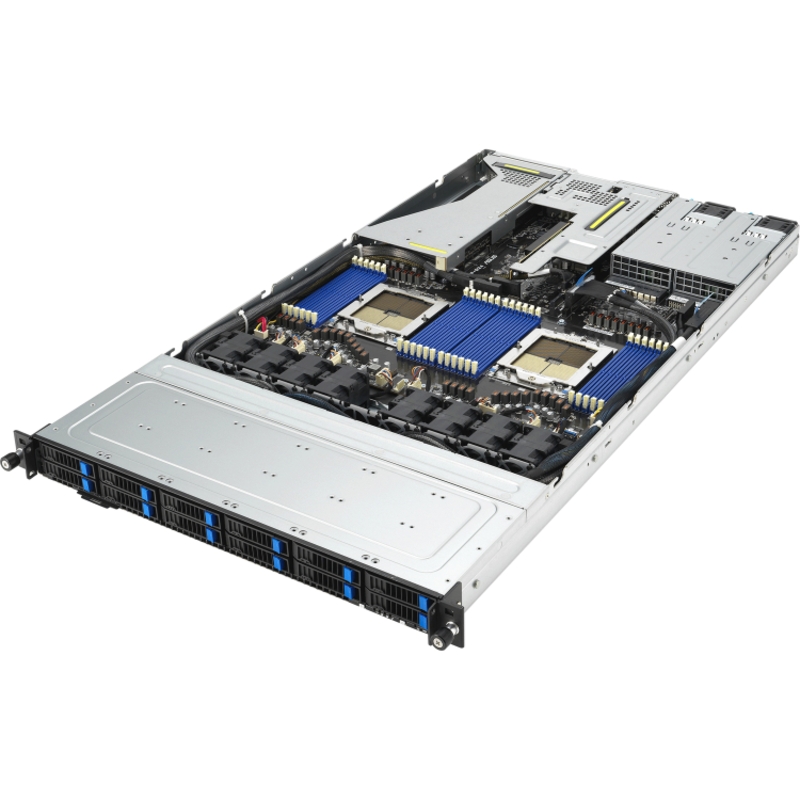 Серверная платформа ASUS RS700A-E12-RS12U, 1U, 2 x LGA6096 400W, 24 x DDR5 4800, 12x 2.5" hsb NVMe, 1 x dual-slot GPU, 2 x M.2 2280 (ASUS 90SF02D1-M00MN0), фото 4