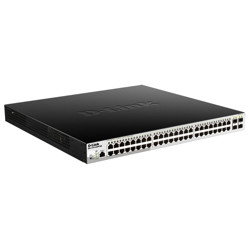 Коммутатор D-Link DGS-1210-52MPP управляемый, 48 портов 1 Гбит/с PoE, 4 SFP, бюджет 740 Вт, фото 2