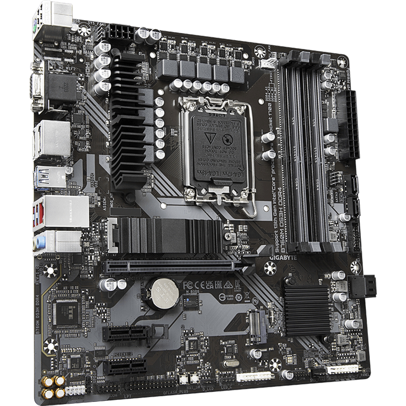 Материнская плата Gigabyte INTEL B760 s1700, LGA1700, mATX, DDR4, B760MDS3HDDR4, фото 3