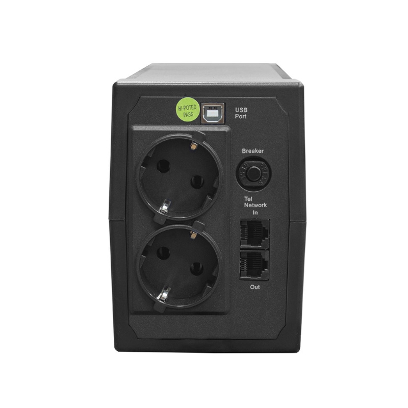 ИБП Hiden Line-Iinteractive Tower UPS Schuko LCD ULS800C, 800 ВА, 480 Вт, Line-Interactive, 2 розетки, фото 4