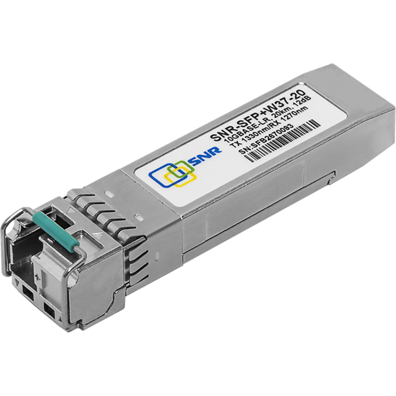 Трансивер SNR-SFP+W37-20 SFP+ WDM 10 Гбит/с, одно волокно SM, LC, 1330/1270 нм, до 20 км, фото 2