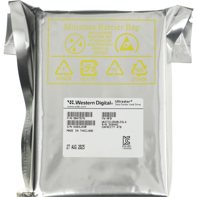 Жёсткий диск HDD WD SATA 4Tb 7200 6Gb/s 256 MB (WD WUS721204BLE6L4), фото 6