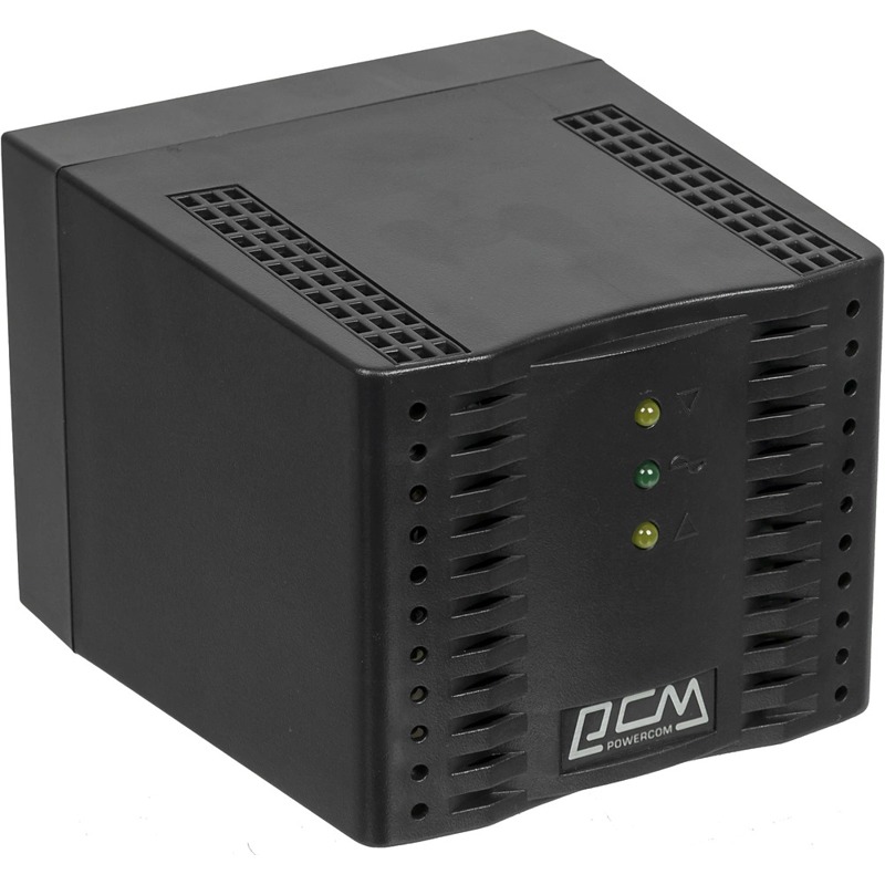 Стабилизатор напряжения Powercom TCA-1200 BL ступенчатый, 1200 ВА / 600 Вт, 4 розетки Schuko, чёрный, фото 2