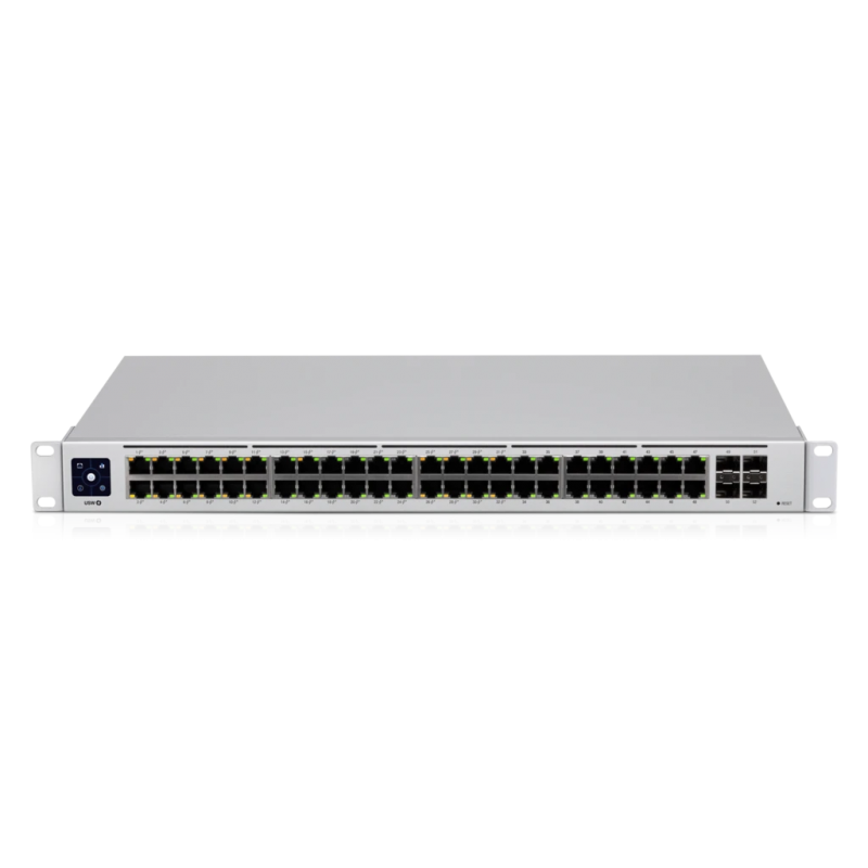 Коммутатор Ubiquiti USW-48-PoE управляемый, 48 портов 1 Гбит/с, PoE+ 195 Вт, 4 SFP, для стойки, фото 3
