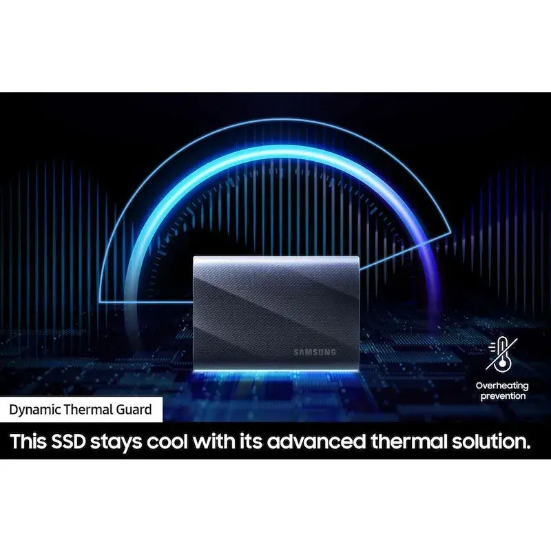 Внешний накопитель Samsung T9, SSD 2 ТБ, USB 3.2 Gen 2 Type-C, чтение 2000 МБ/с, запись 1950 МБ/с, фото 3