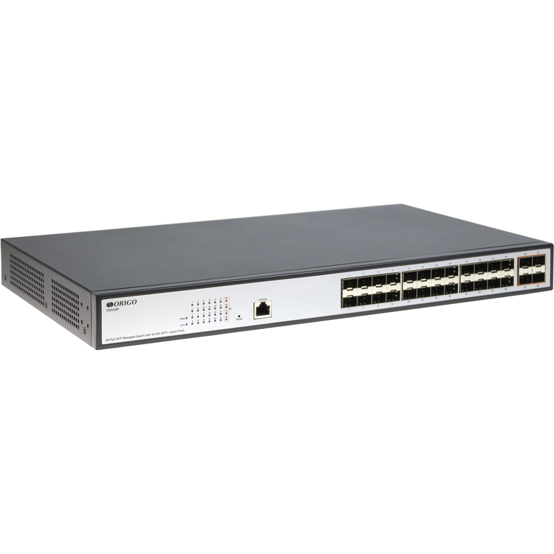 Коммутатор Origo OS3228F управляемый L3, 24 слота SFP 1 Гбит/с, 4 SFP+ 10 Гбит/с, стойка 19″, фото 2