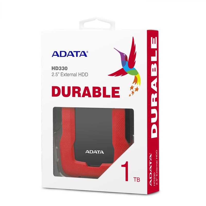 Внешний жёсткий диск 1TB ADATA HD330 (Red), Silicone, USB 3.2 Gen1, 133x89x16mm, 190g (ADATA AHD330-1TU31-CRD), фото 8