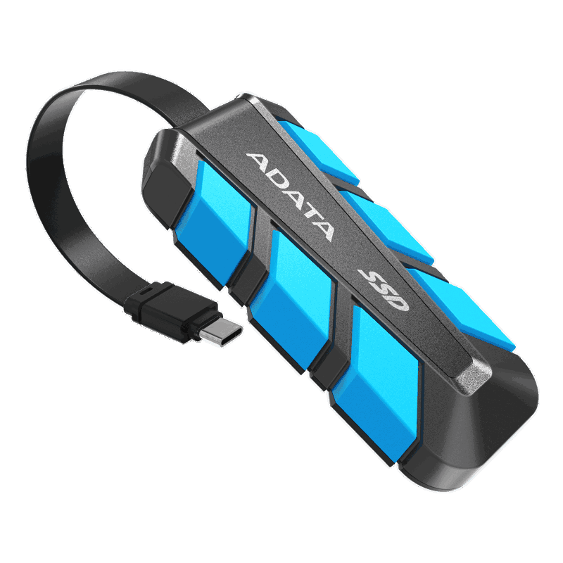Внешний SSD ADATA SC740, 500GB, Type-C, USB 3.2 Gen2, R/W 1050/1000 MB/s, 121.8x40.5x22.3mm, Blue (ADATA SC740-500G-CBU), фото 4