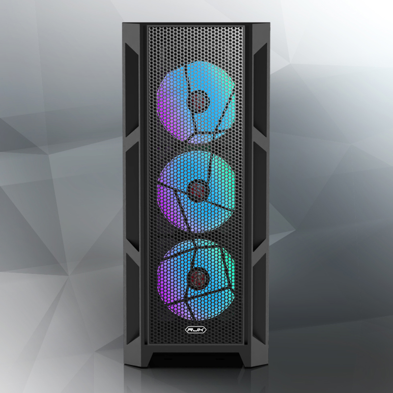 Корпус для ПК Raijintek ARCADIA III-MS4, Midi Tower, чёрный, под ATX, mATX, Mini-ITX, подсветка ARGB, фото 4