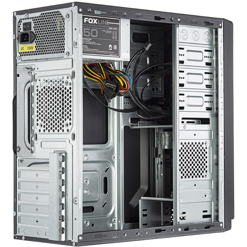 Корпус для ПК Foxline FL-816, Midi Tower, с БП 450 Вт, чёрный, под ATX, mATX, Mini-ITX, фото 5