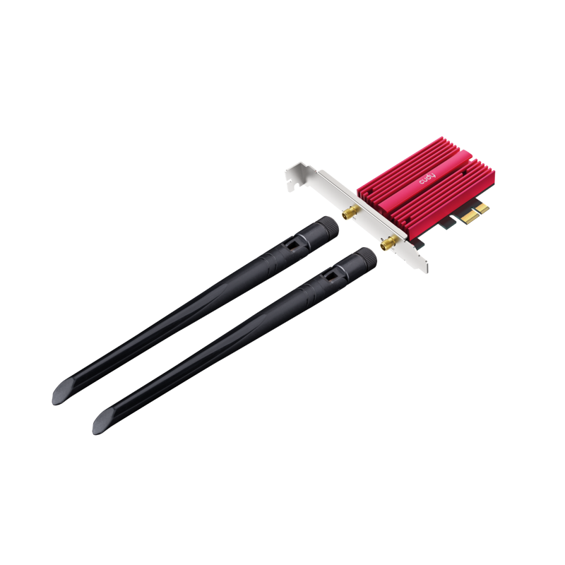 Wi-Fi адаптер Cudy WE9300 PCI Express, Wi-Fi 6, 2,4/5/6 ГГц, съёмные антенны, фото 4