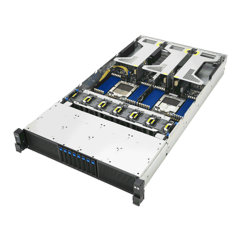Серверная платформа ASUS RS720A-E13-RS8G, 2U, 2x SP5 (LGA 6096P) TDP 400W, 24x DDR5 6400, 8 x 2.5" hsb NVME, 6 x PCIe gen5 x8 (ASUS 90SF0441-M000H0), фото 4