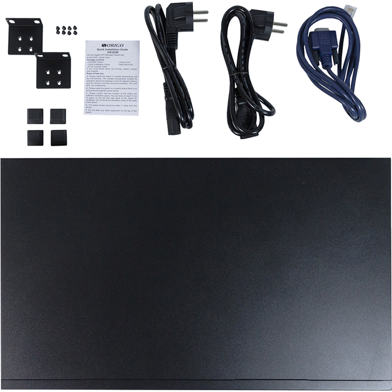Коммутатор Origo OS3228F управляемый L3, 24 слота SFP 1 Гбит/с, 4 SFP+ 10 Гбит/с, стойка 19″, фото 4