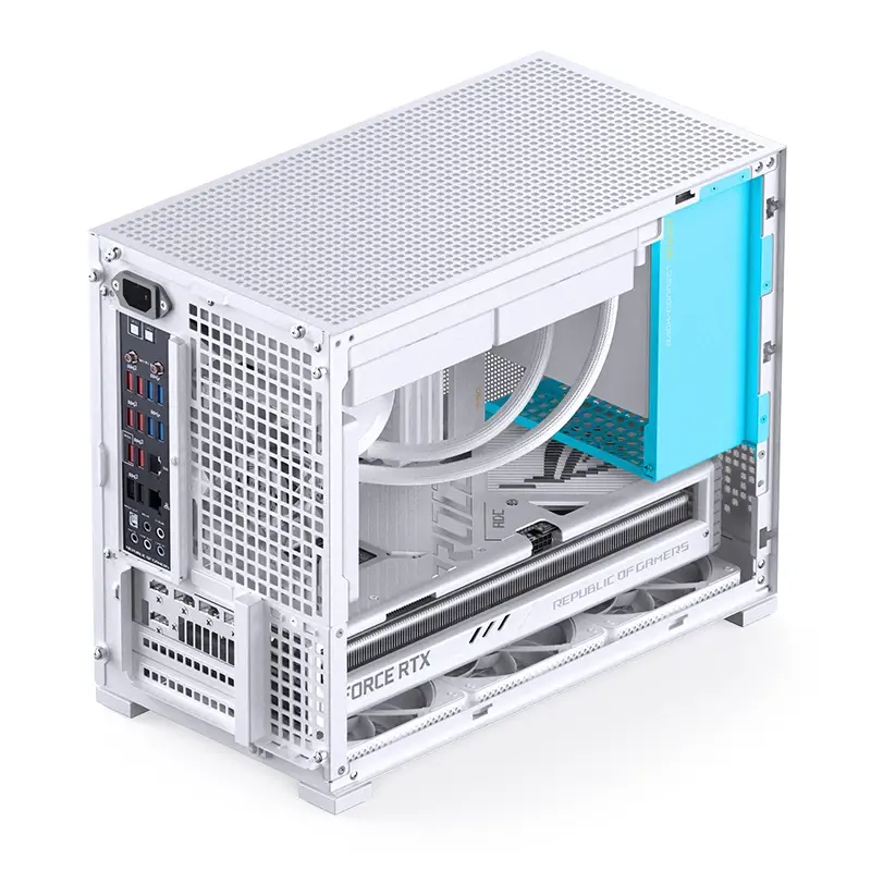 Корпус для ПК Jonsbo D32 PRO, Mini Tower, белый, под mATX, Mini-ITX, материал пластик, сталь, стекло, фото 5