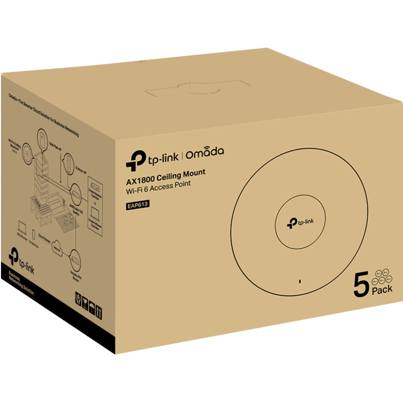 Потолочная точка доступа TP-Link EAP613, 5 шт., Wi-Fi 6, AX1800, порт 1 Гбит/с, PoE, фото 8