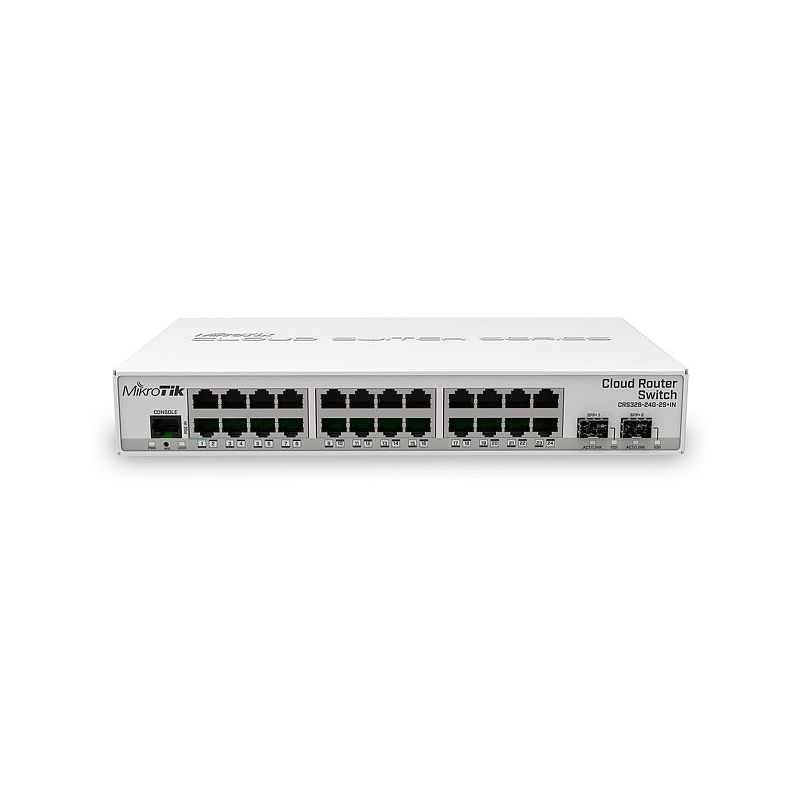 Коммутатор Mikrotik CRS326-24G-2S+IN управляемый, 24 порта 1 Гбит/с, 2 SFP+, настольный, фото 2